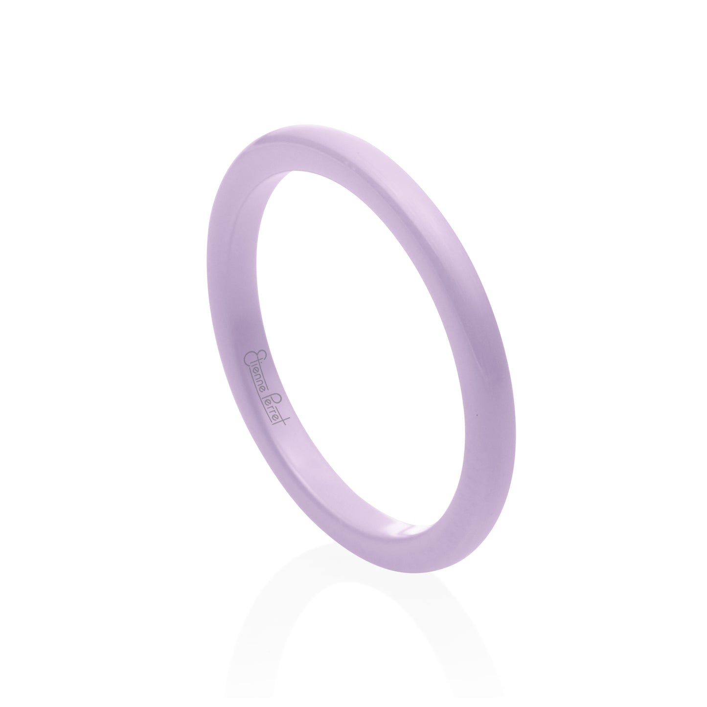 Lavender Gem Ceramic Dome Band 2mm