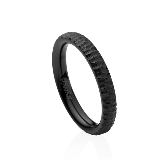 Black Gem Ceramic Bark Band 3mm