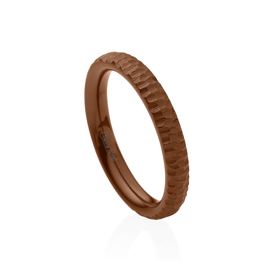 Brown Gem Ceramic Bark Band 3mm