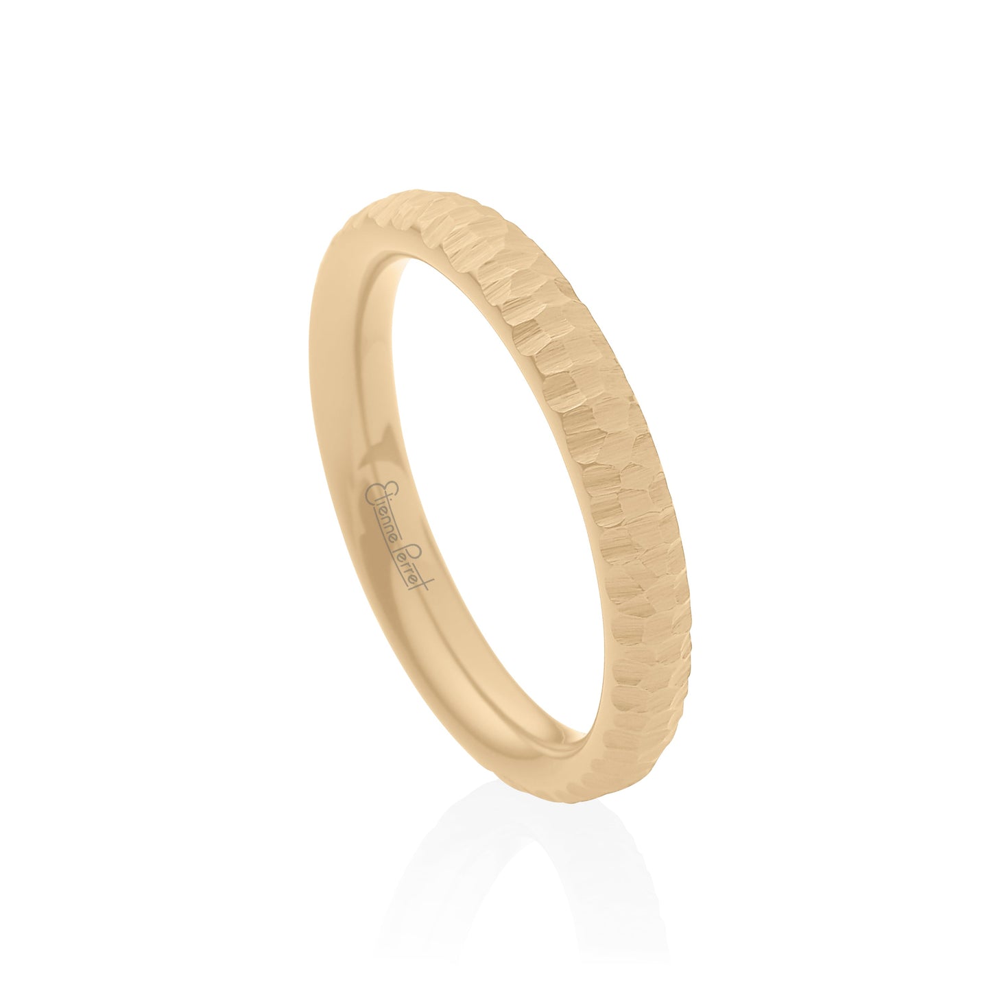Cream Gem Ceramic Bark Band 3mm