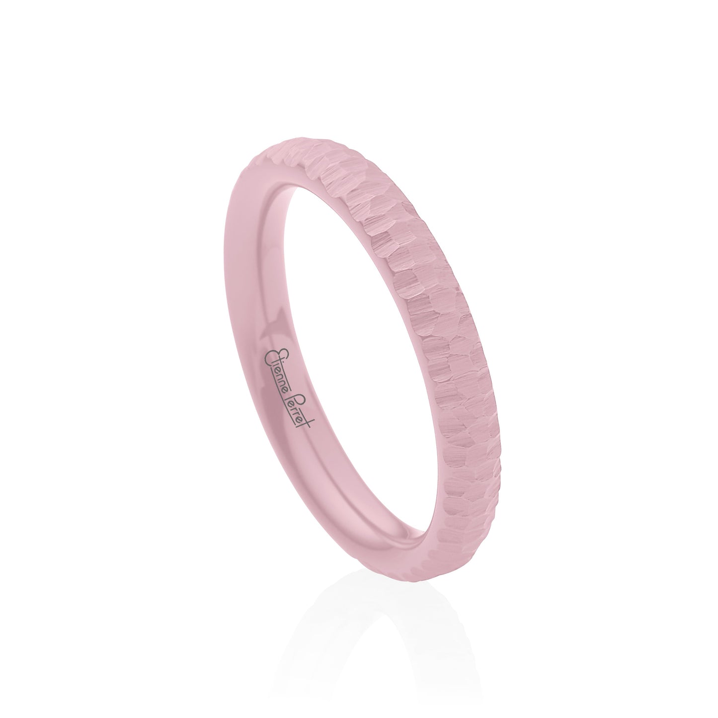 Pink Gem Ceramic Bark Band 3mm