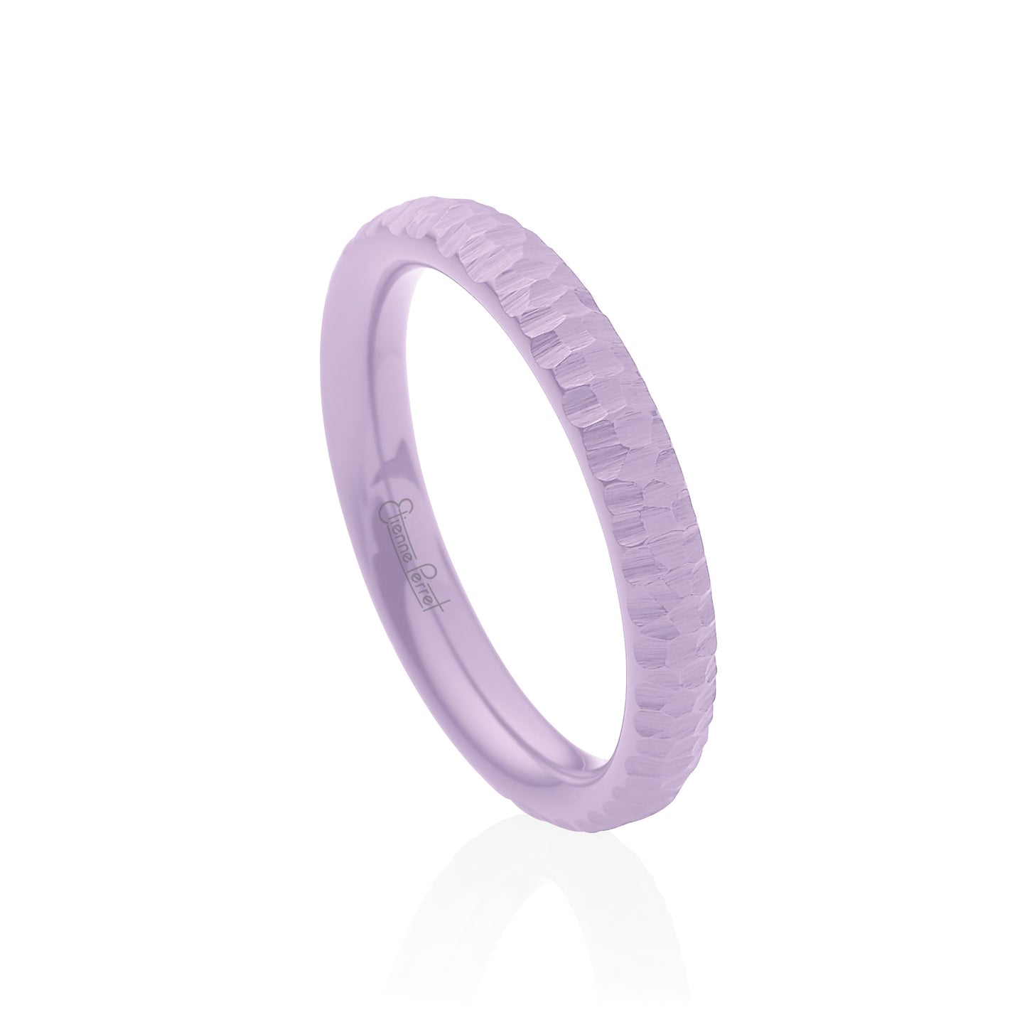 Lavender Gem Ceramic Bark Band 3mm