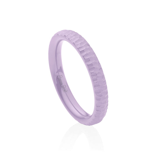 Lavender Gem Ceramic Bark Band 3mm