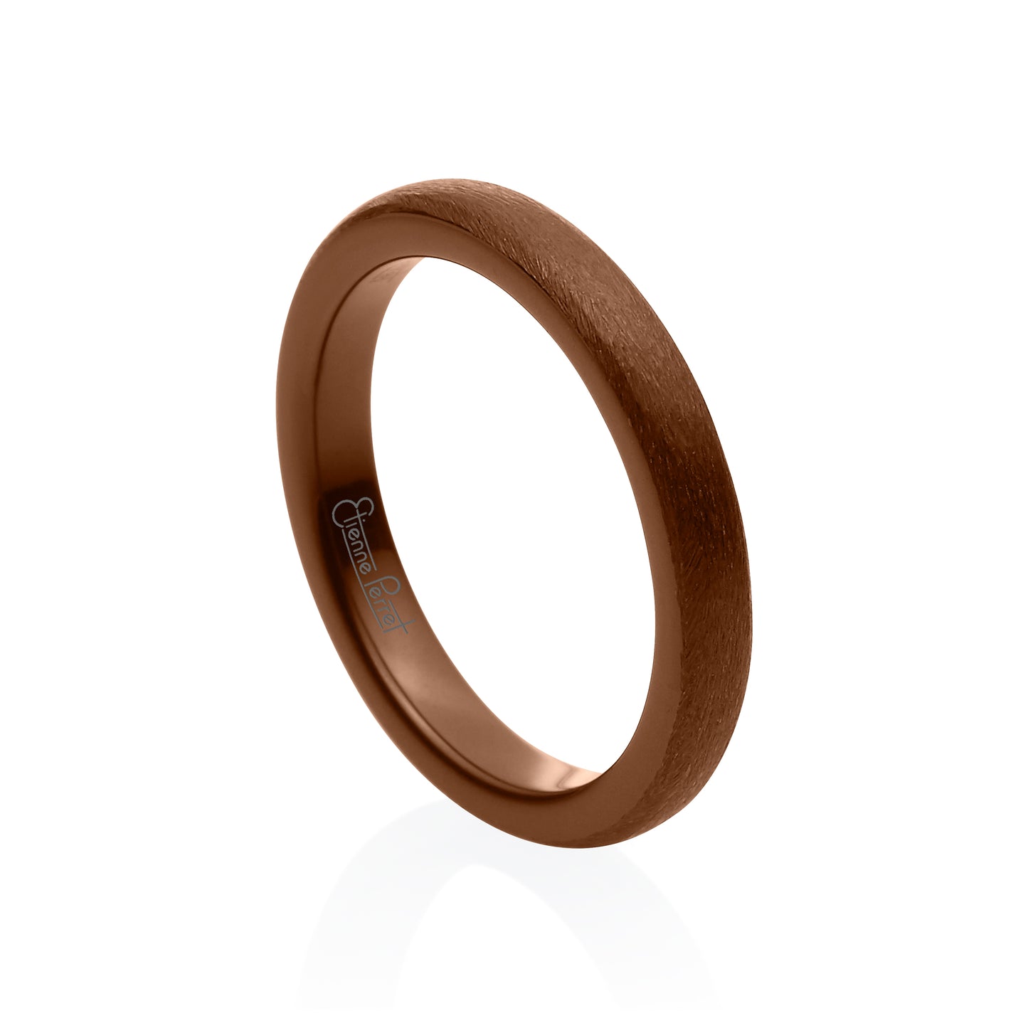 Brown Gem Ceramic Dome Band 3mm