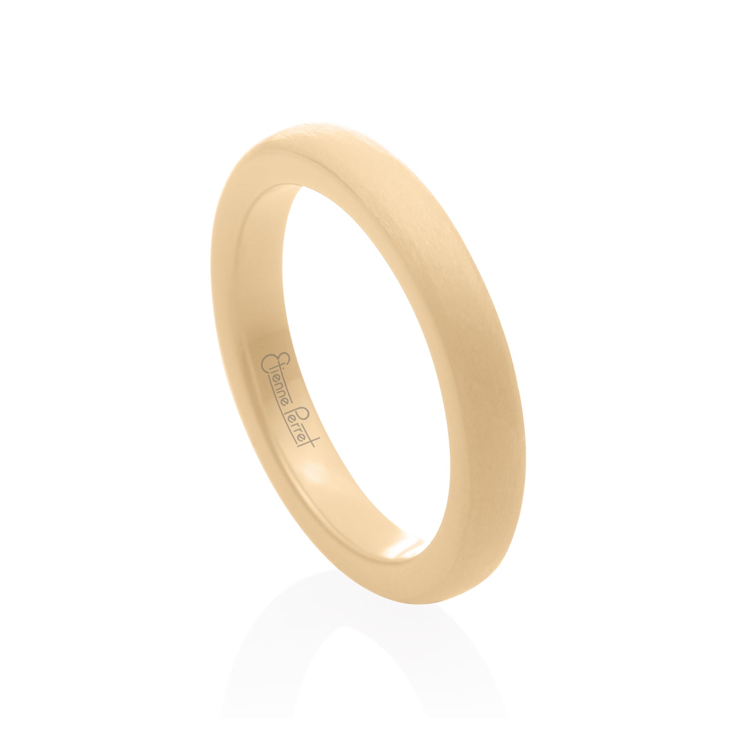 Cream Gem Ceramic Dome Band 3mm