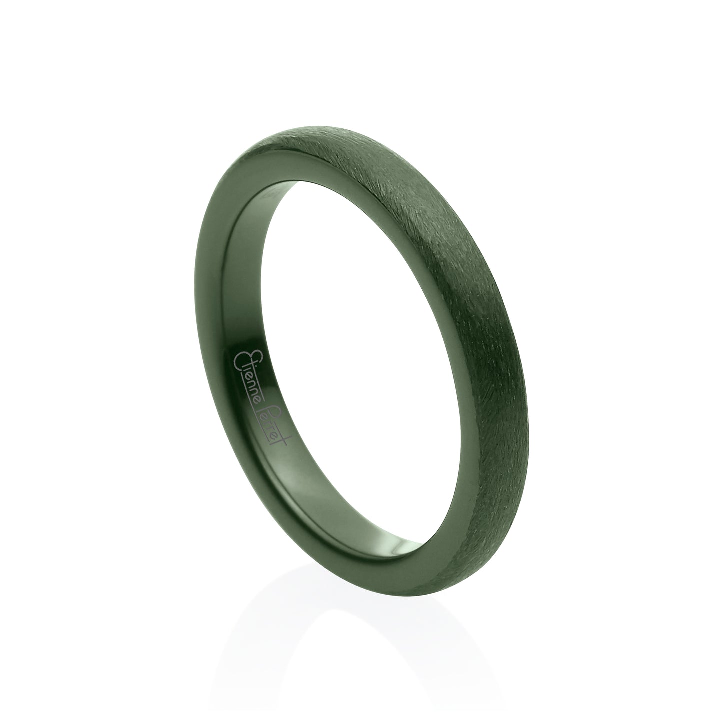 Green Gem Ceramic Dome Band 3mm