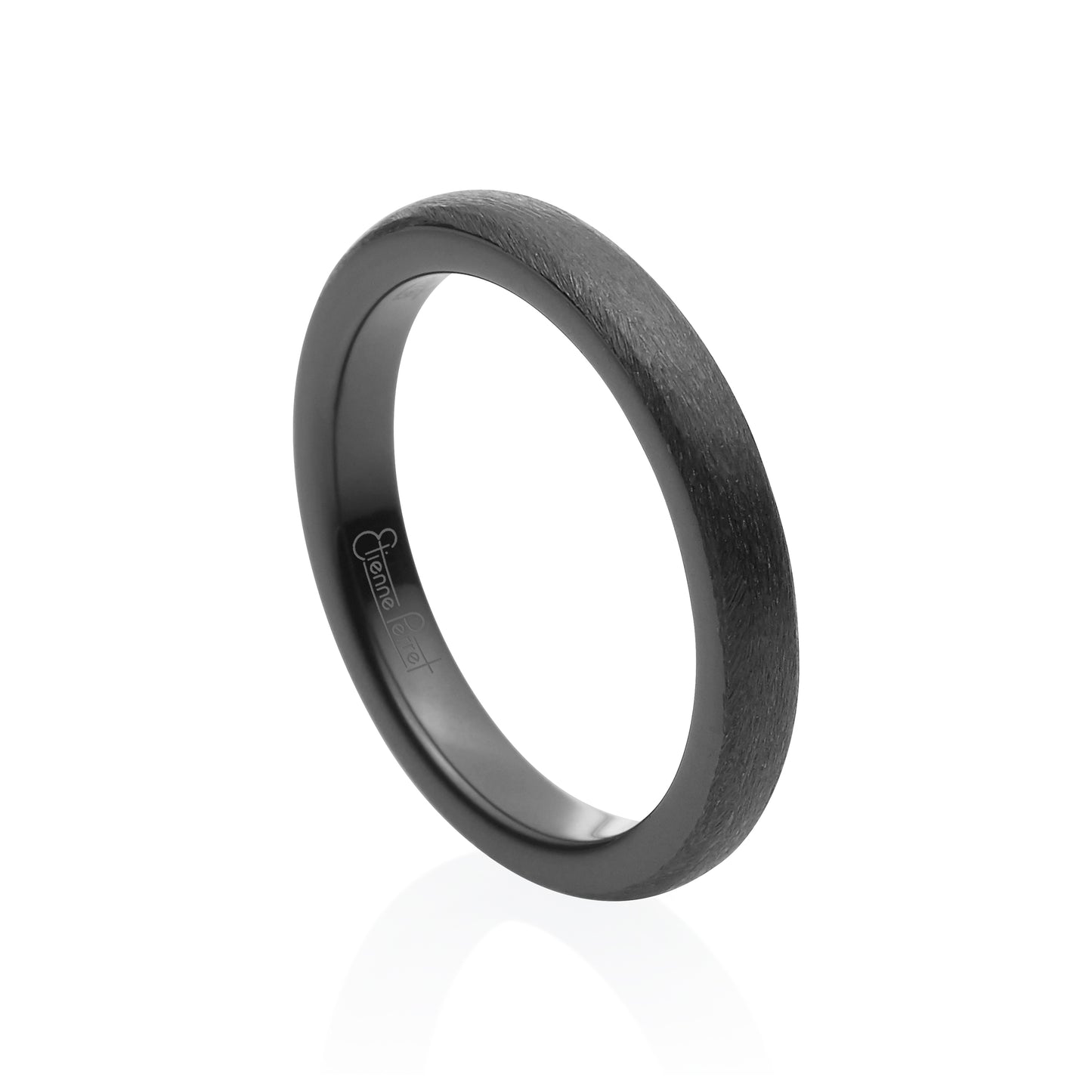 Grey Gem Ceramic Dome Band 3mm
