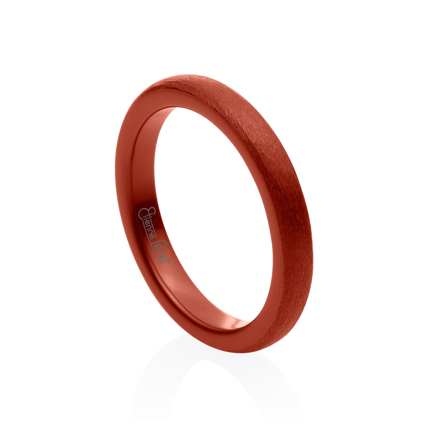 Red Gem Ceramic Dome Band 3mm