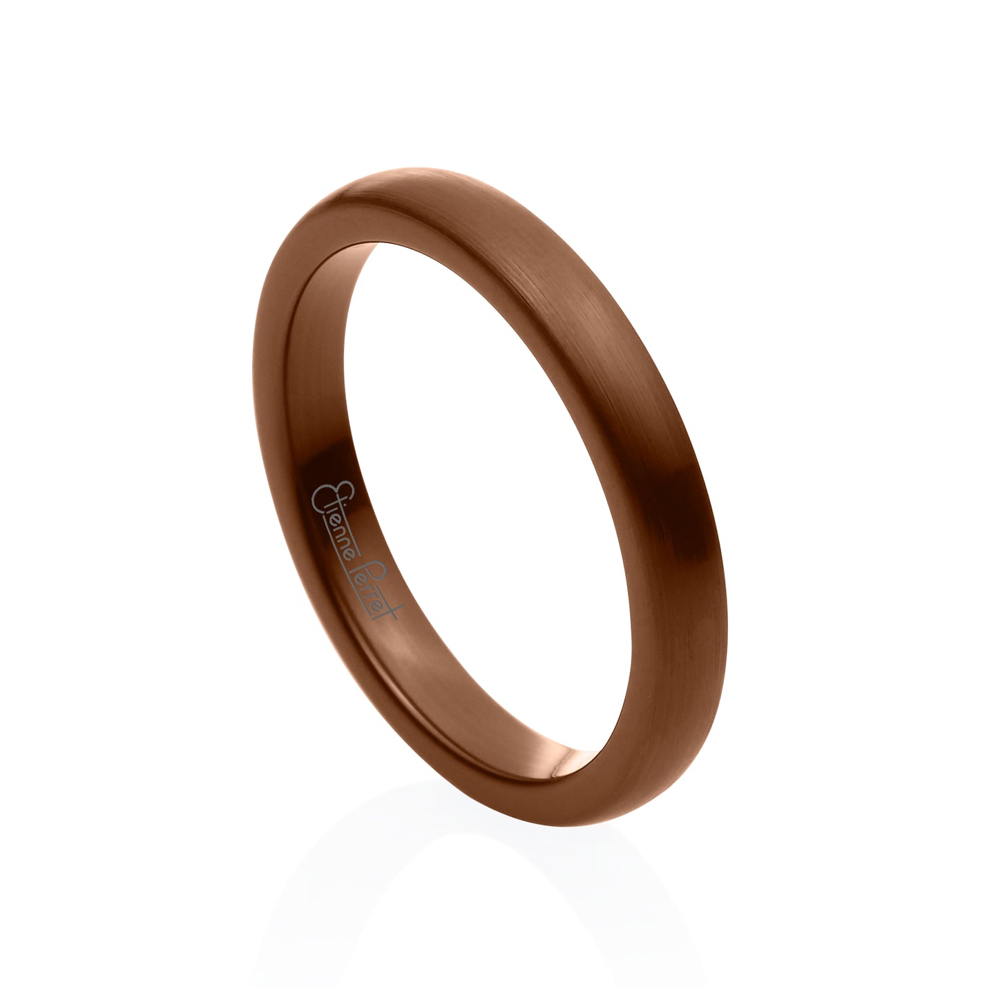 Brown Gem Ceramic Dome Band 3mm