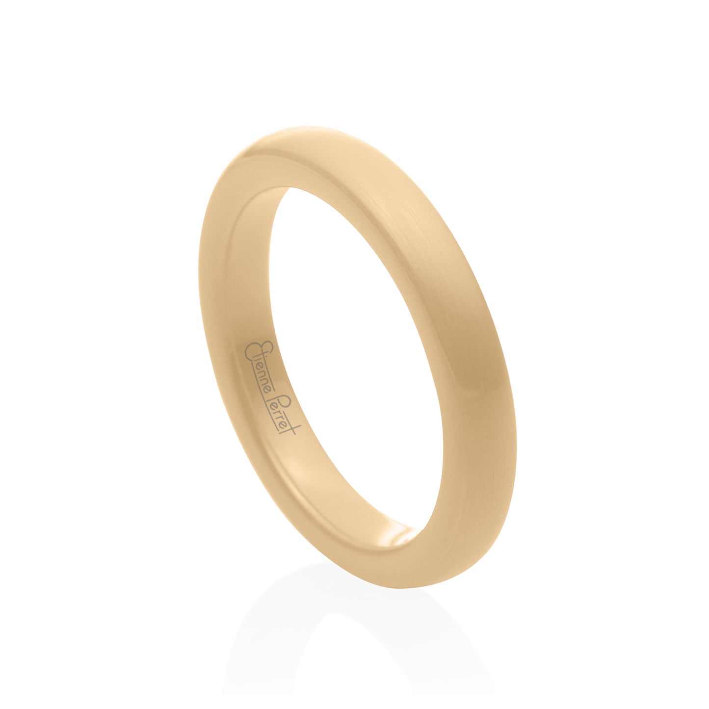 Cream Gem Ceramic Dome Band 3mm