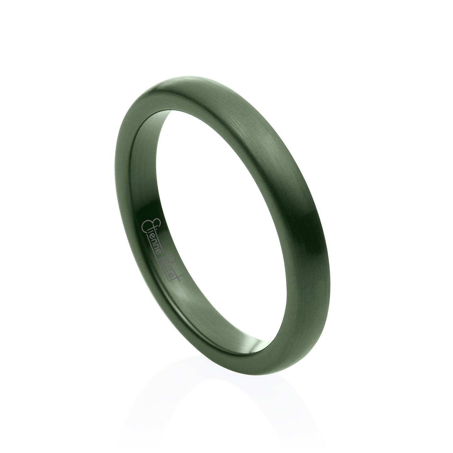 Green Gem Ceramic Dome Band 3mm