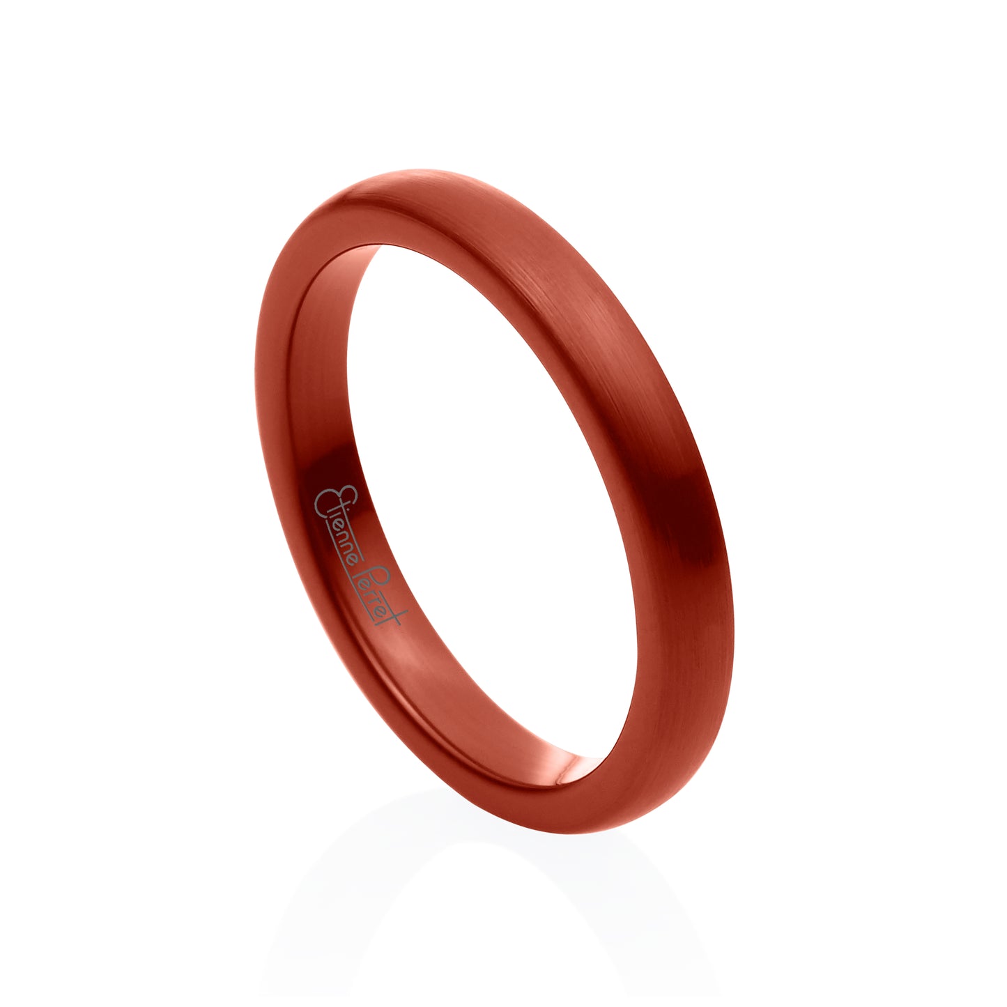 Red Gem Ceramic Dome Band 3mm
