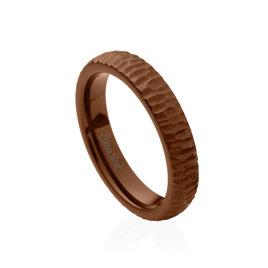 Brown Gem Ceramic Bark Band 4mm
