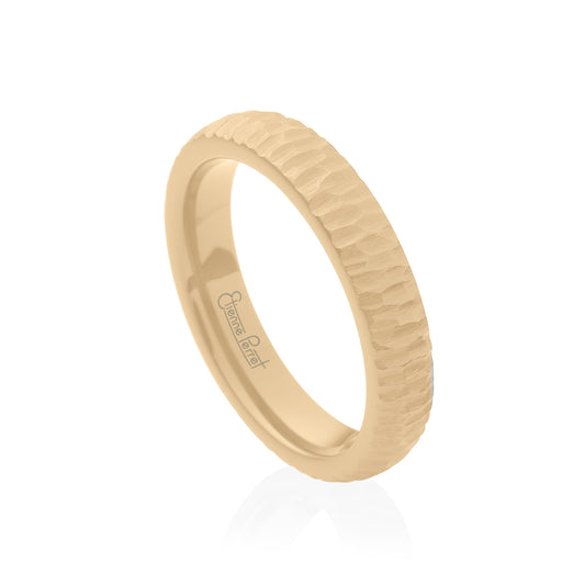 Cream Gem Ceramic Bark Band 4mm