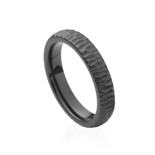 Grey Gem Ceramic Bark Band 4mm