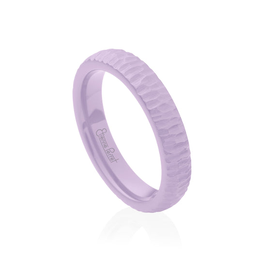 Lavender Gem Ceramic Bark Band 4mm