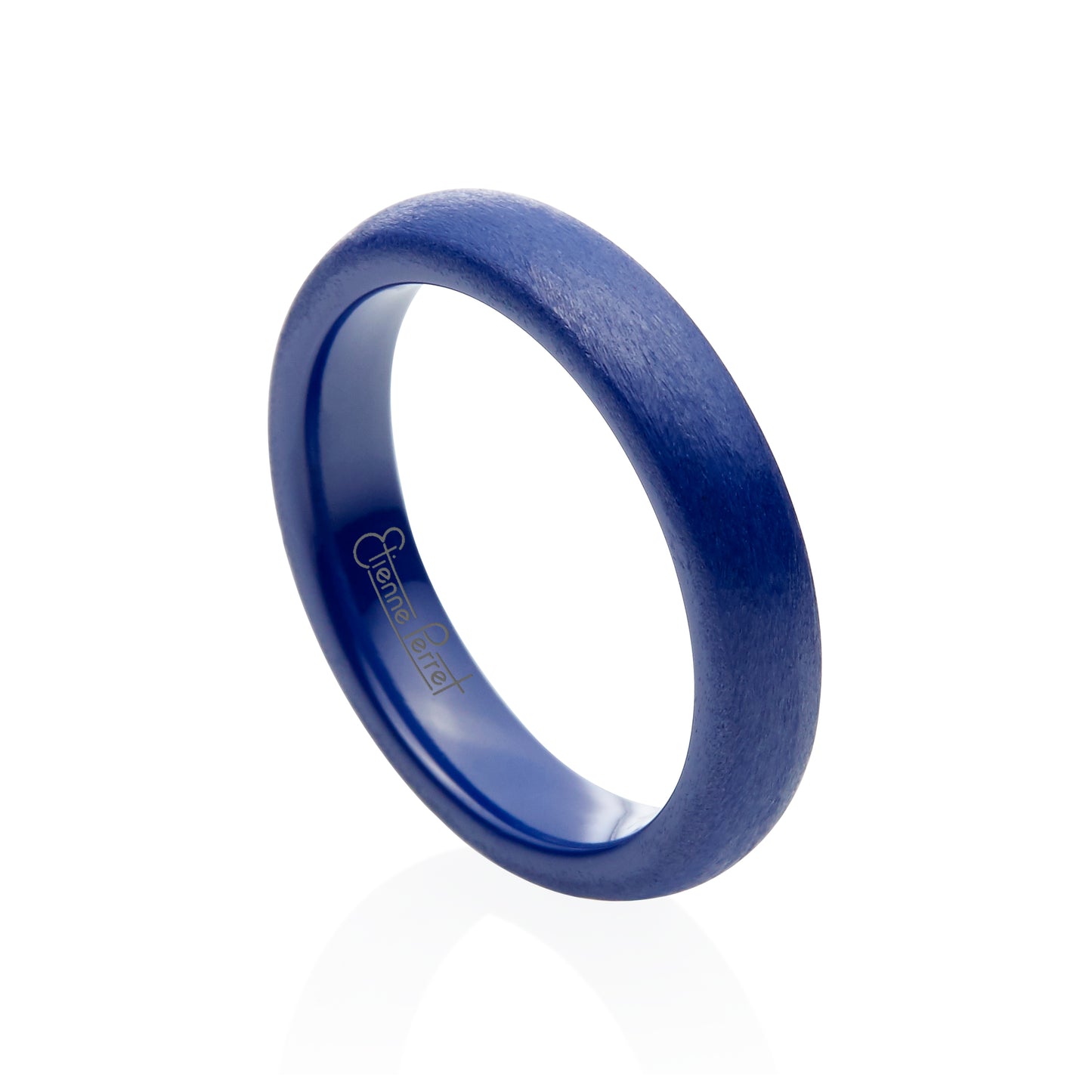 Blue Gem Ceramic Dome Band 4mm