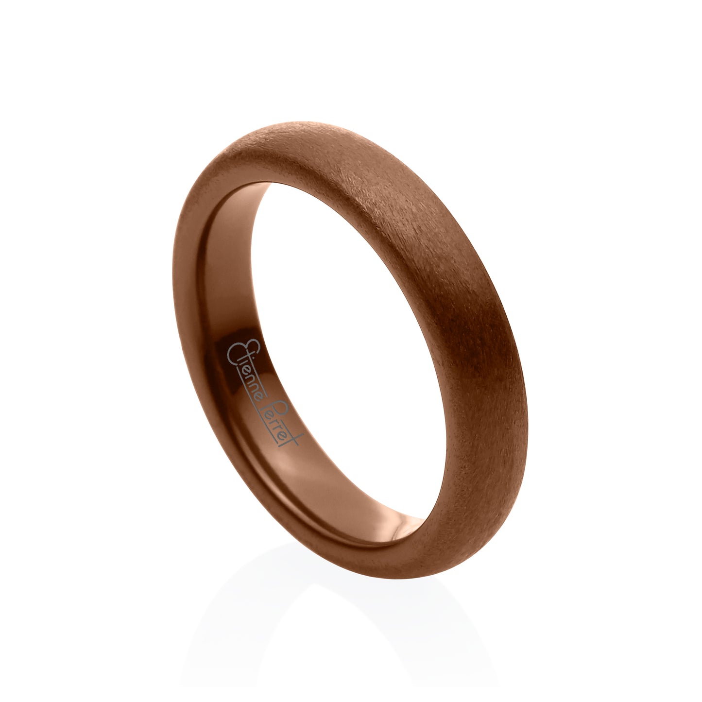 Brown Gem Ceramic Dome Band 4mm