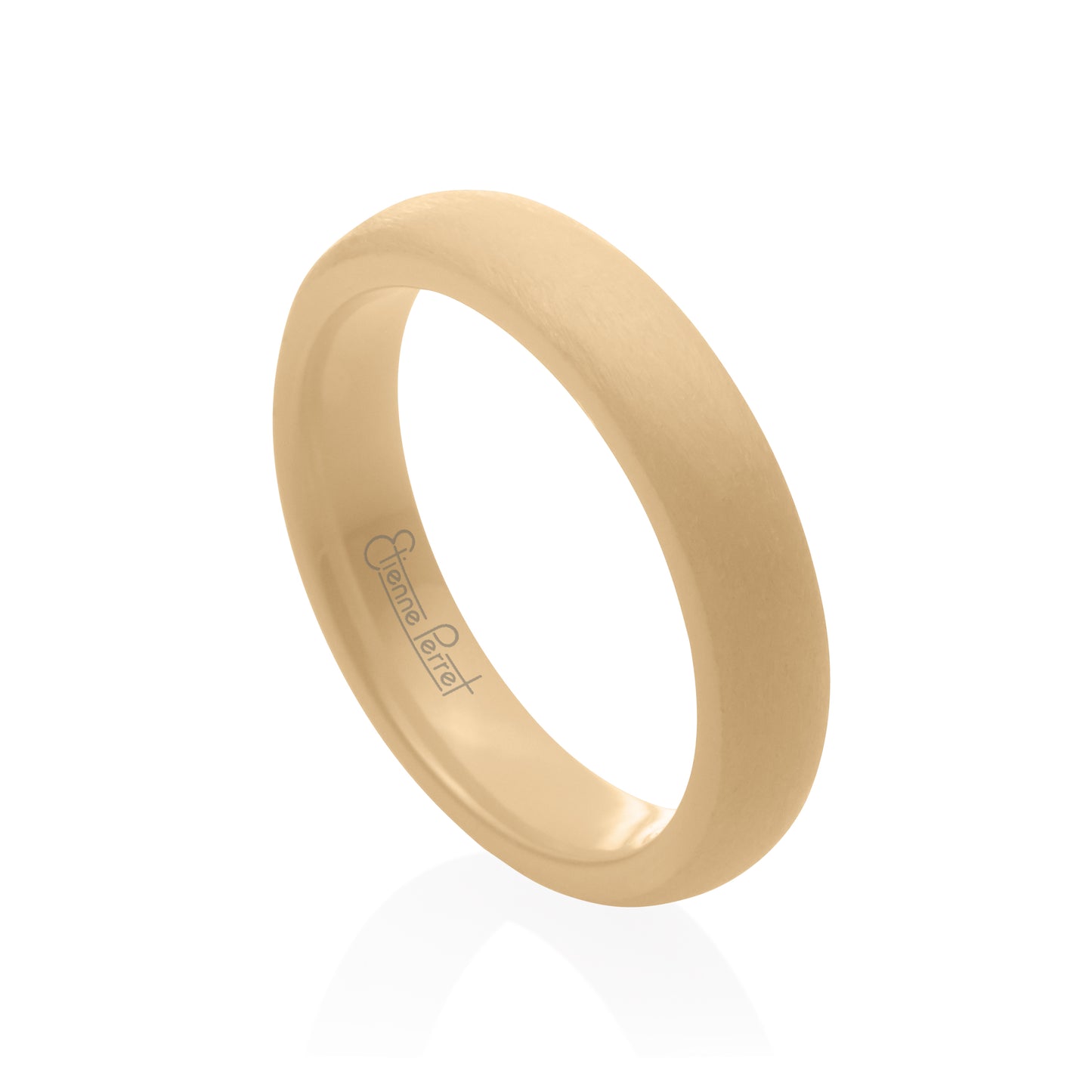 Cream Gem Ceramic Dome Band 4mm