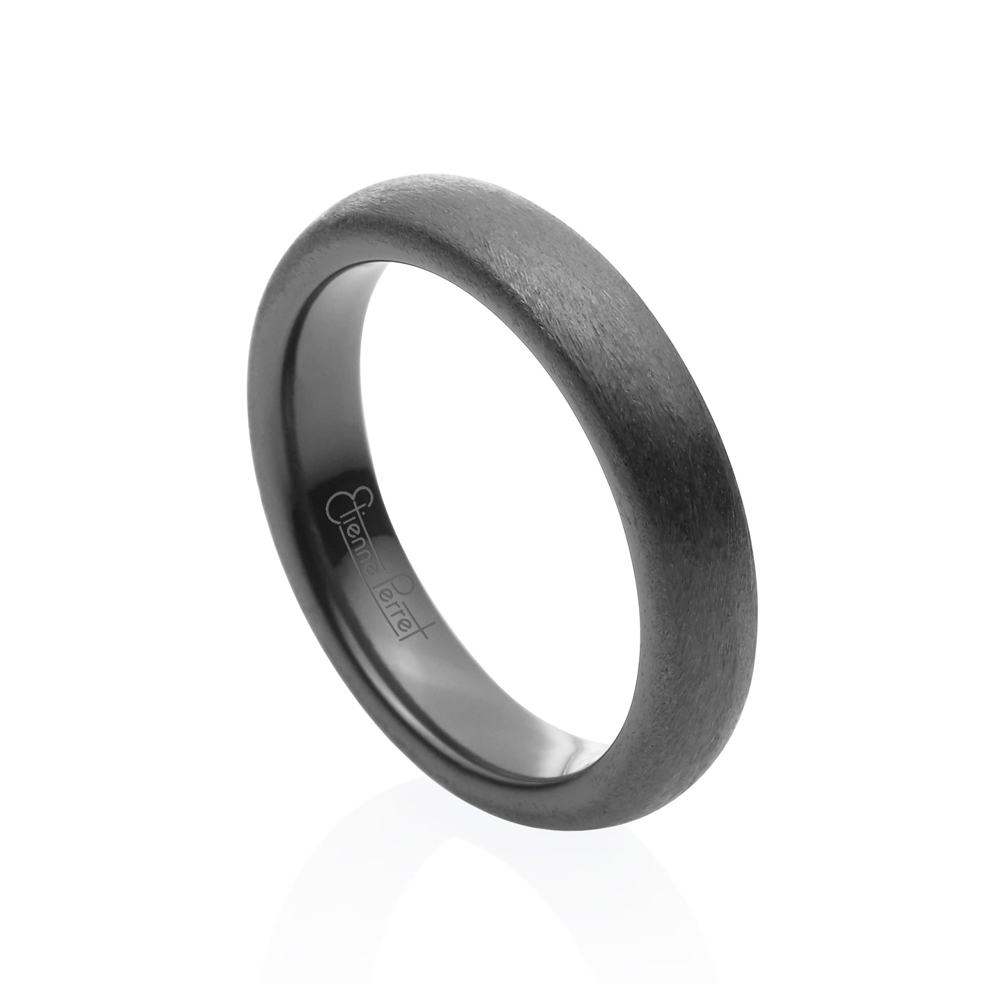 Grey Gem Ceramic Dome Band 5mm