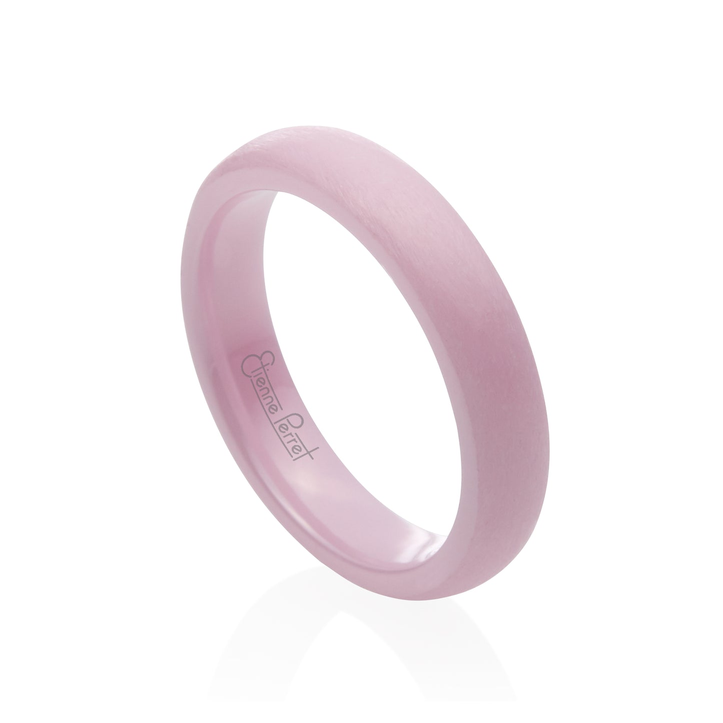 Pink Gem Ceramic Dome Band 4mm