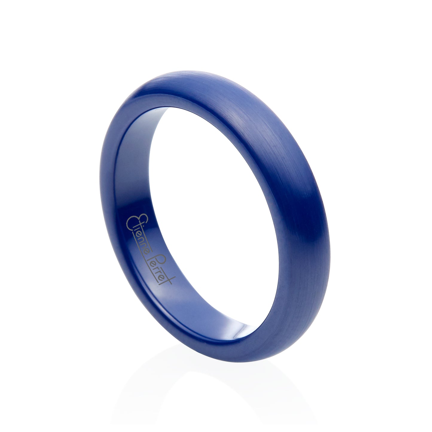 Blue Gem Ceramic Dome Band 4mm