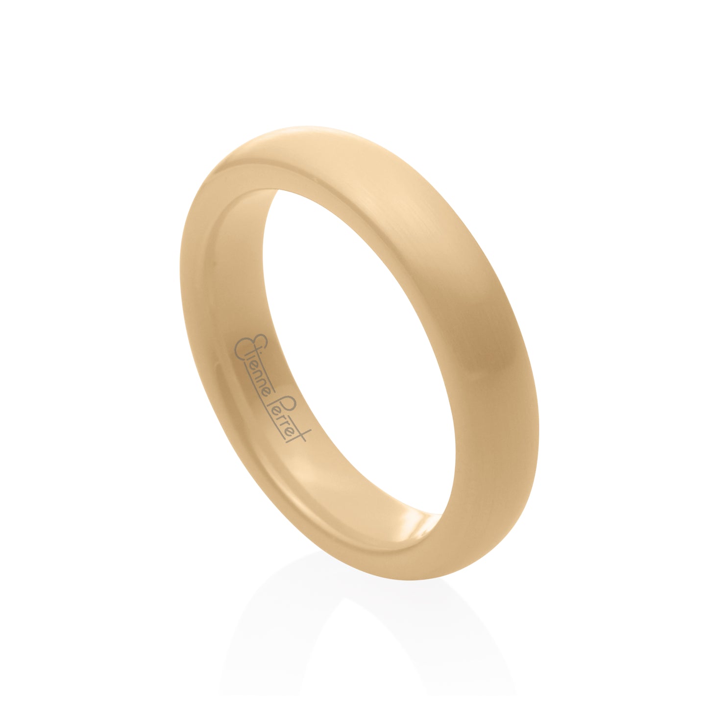 Cream Gem Ceramic Dome Band 4mm