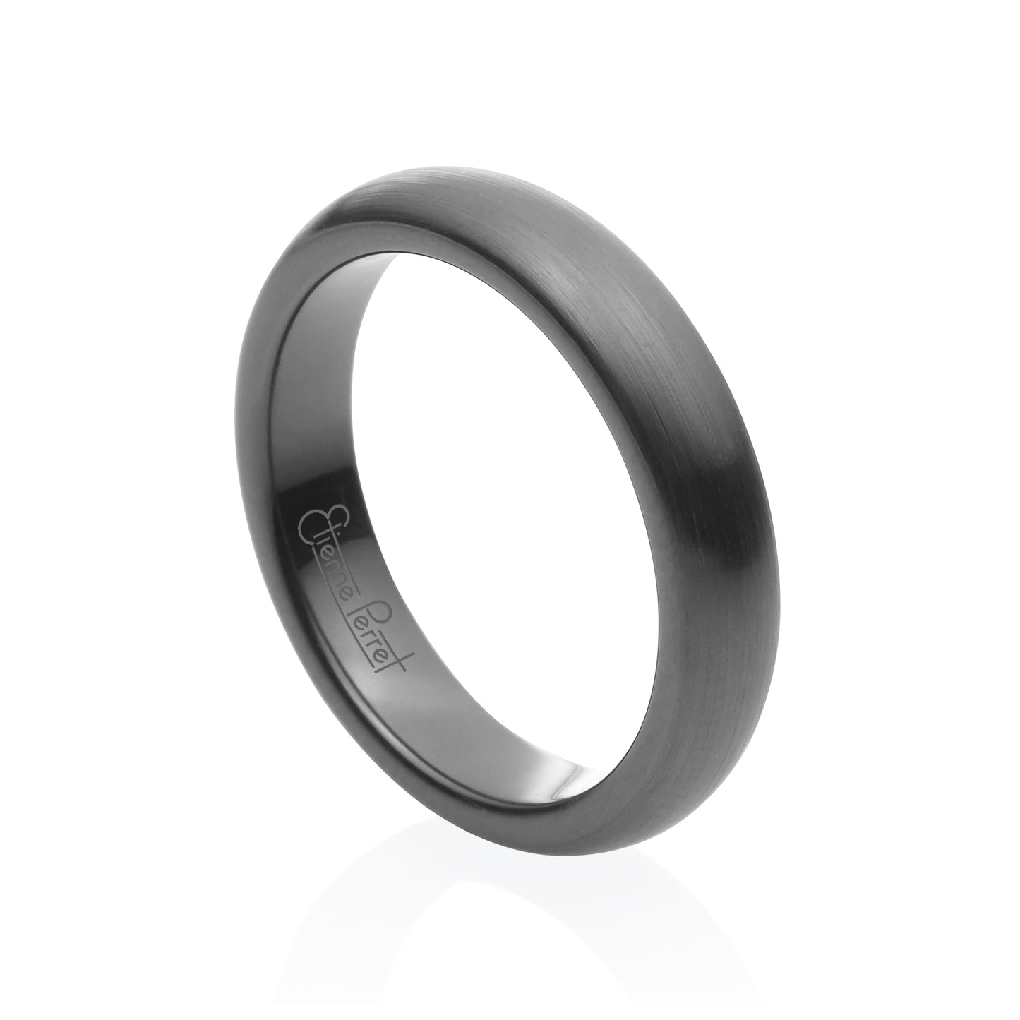 Grey Gem Ceramic Dome Band 5mm