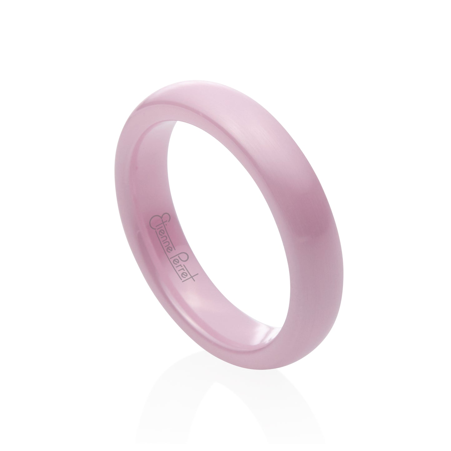 Pink Gem Ceramic Dome Band 4mm