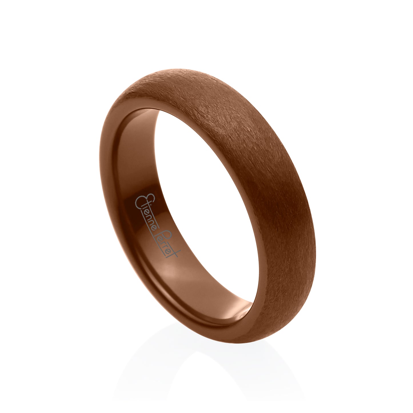 Brown Gem Ceramic Dome Band 5mm