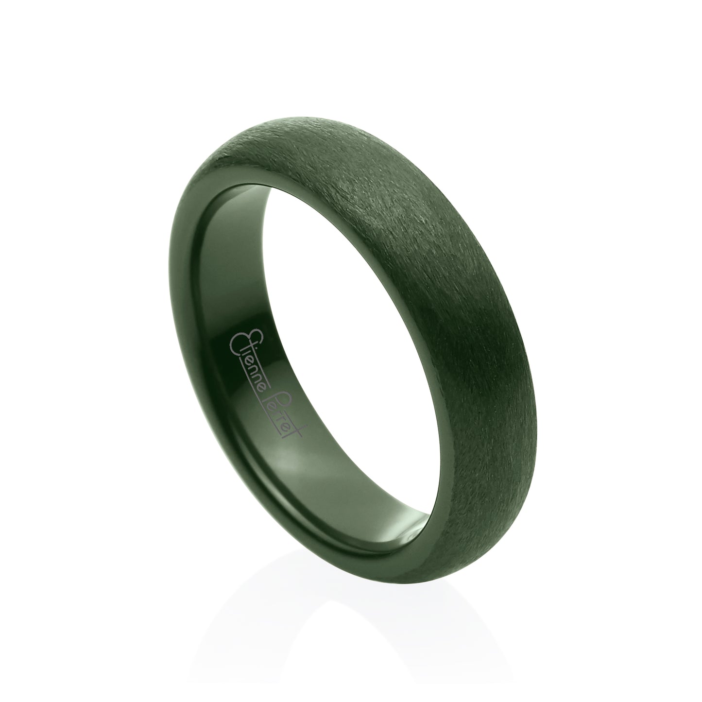 Green Gem Ceramic Dome Band 5mm