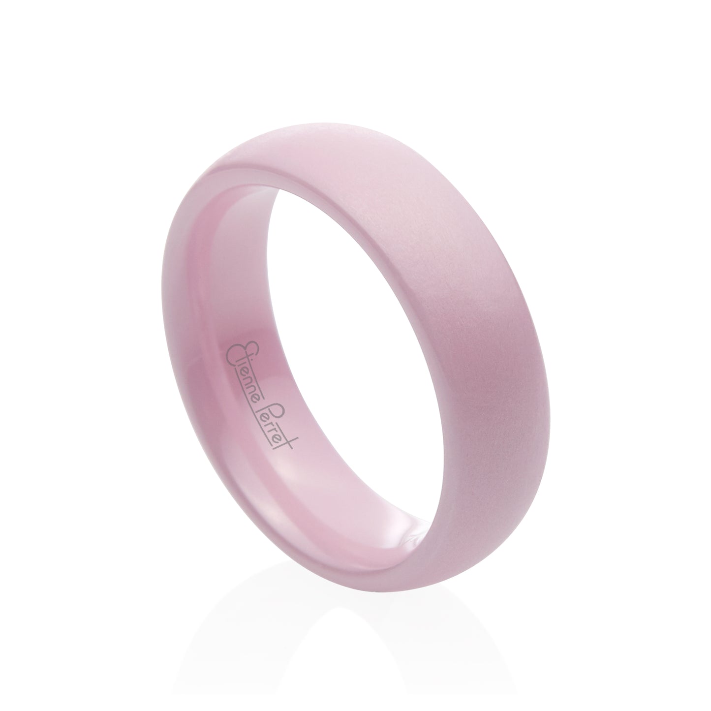 Pink Gem Ceramic Dome Band 5mm
