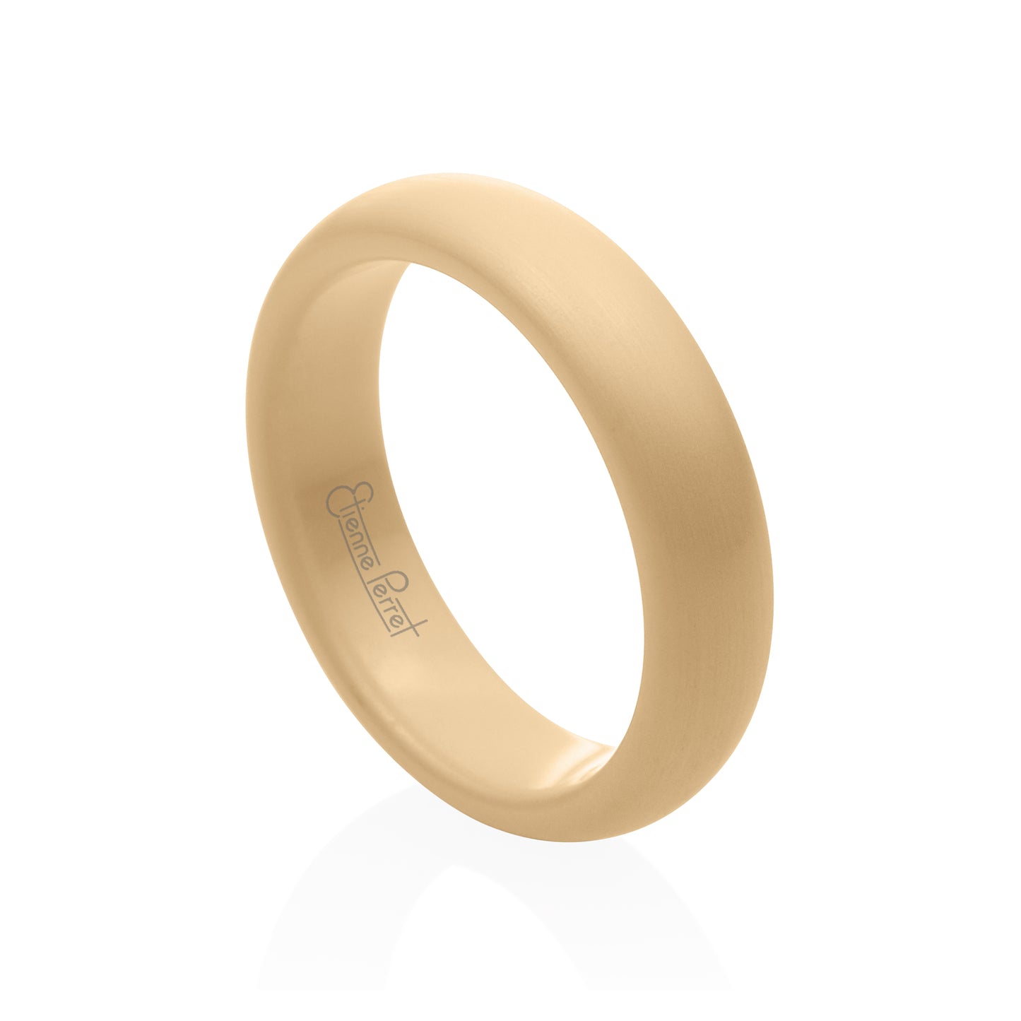Cream Gem Ceramic Dome Band 5mm