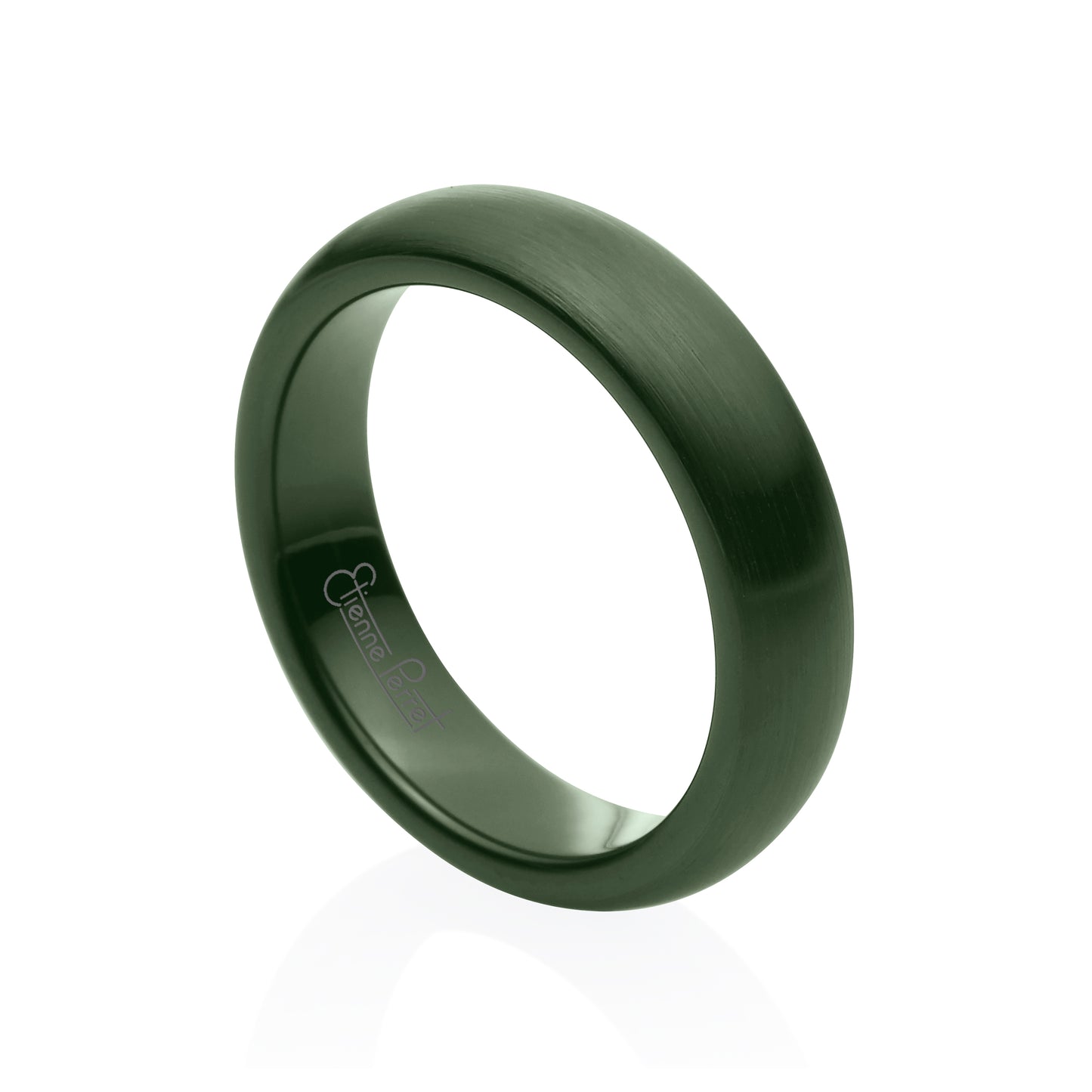 Green Gem Ceramic Dome Band 5mm