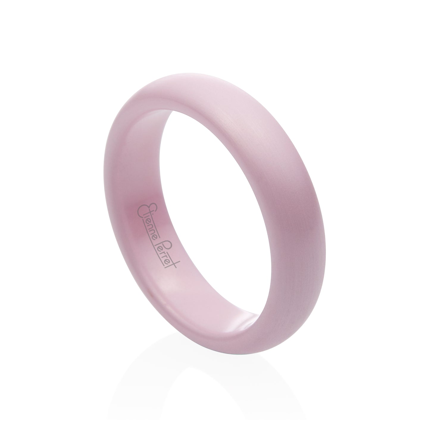 Pink Gem Ceramic Dome Band 5mm