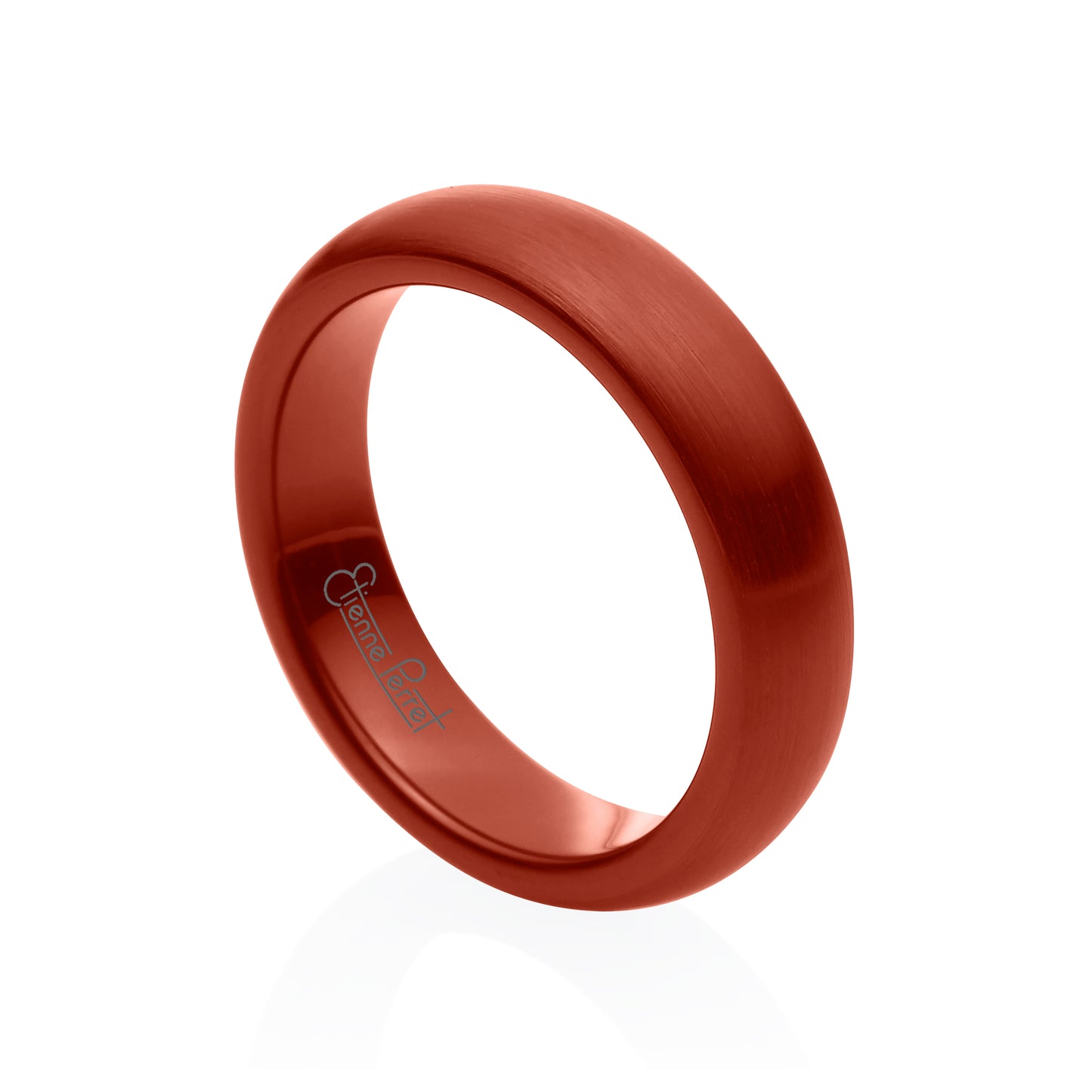 Red Gem Ceramic Dome Band 5mm