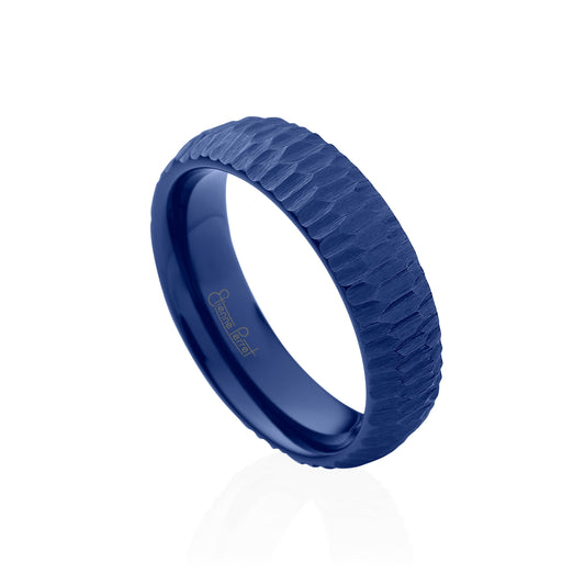 Blue Gem Ceramic Bark Band 6mm