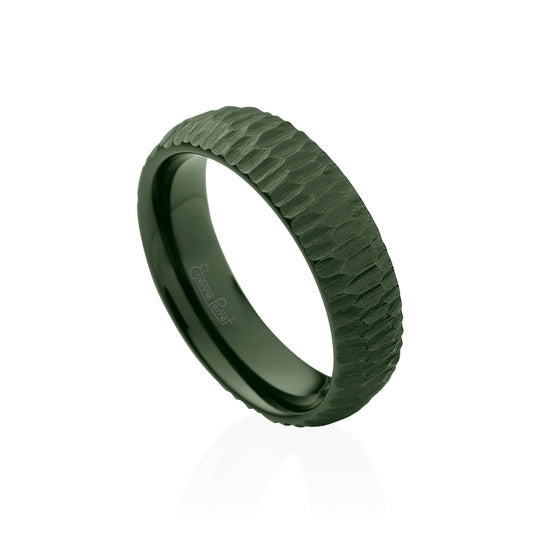 Green Gem Ceramic Bark Band 6mm