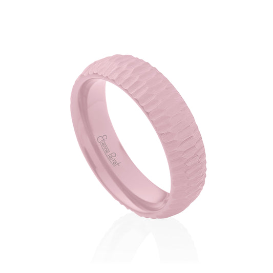 Pink Gem Ceramic Bark Band 6mm