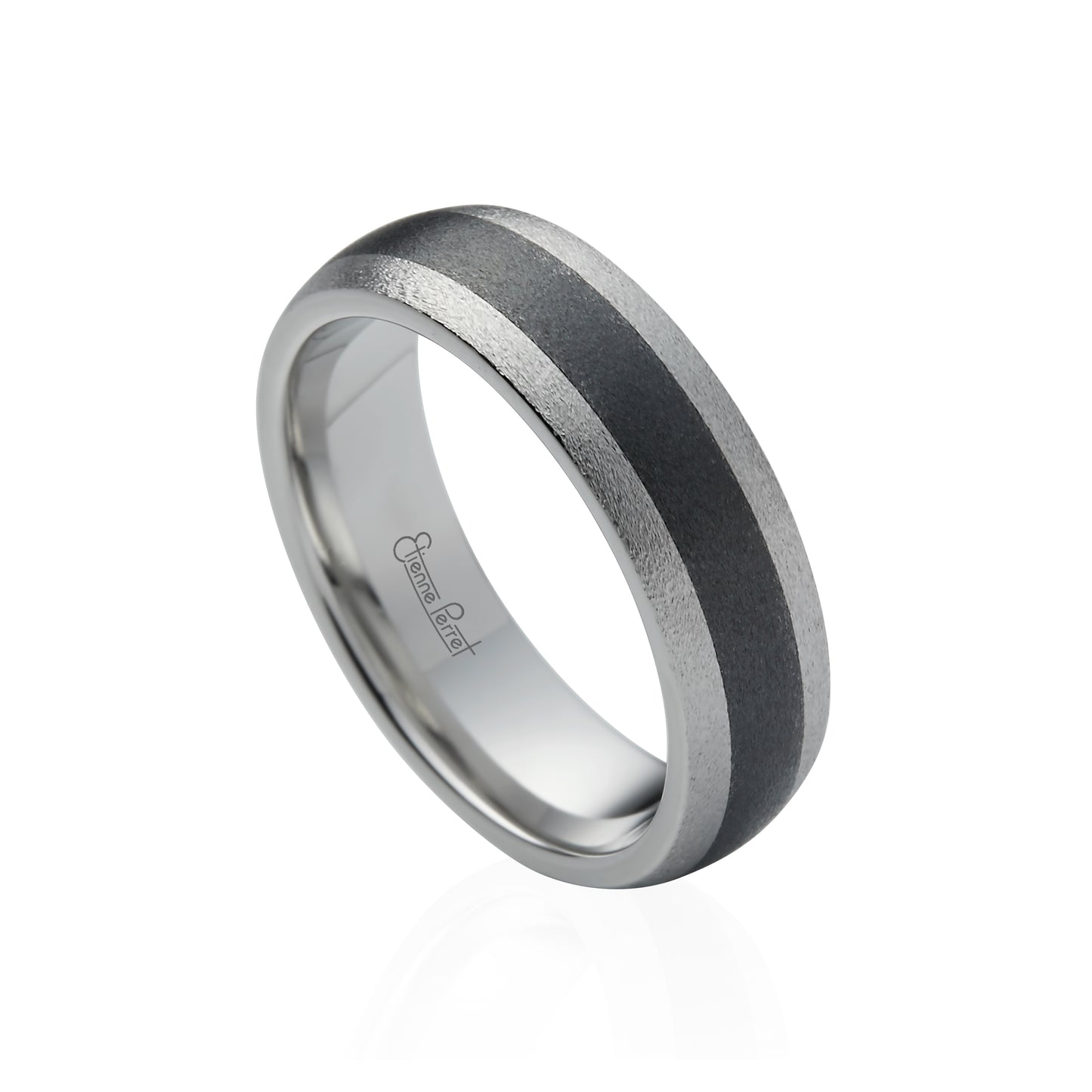 Cobalt Chrome with Black Gem Ceramic Inlay Band 6mm