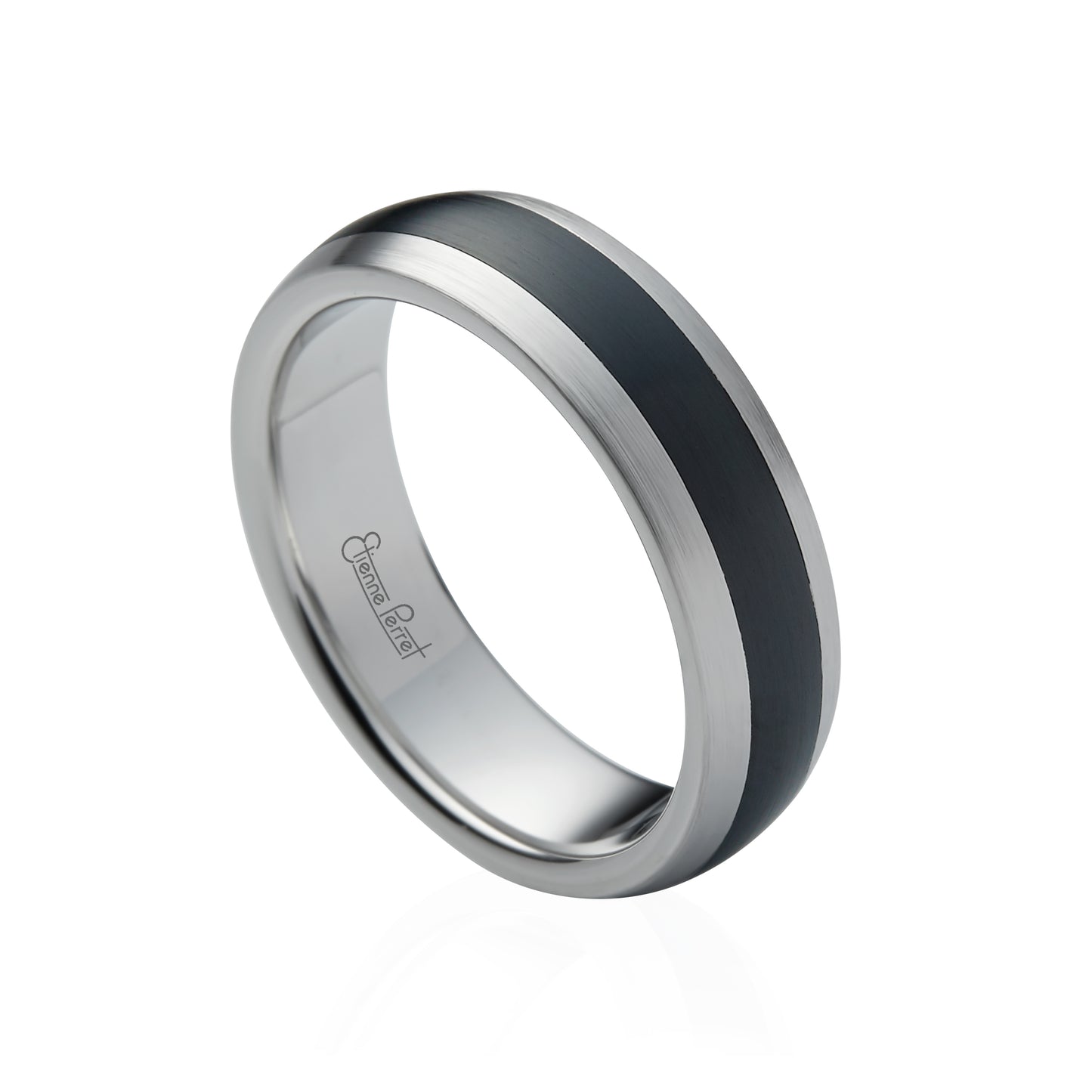Cobalt Chrome with Black Gem Ceramic Inlay Band 6mm
