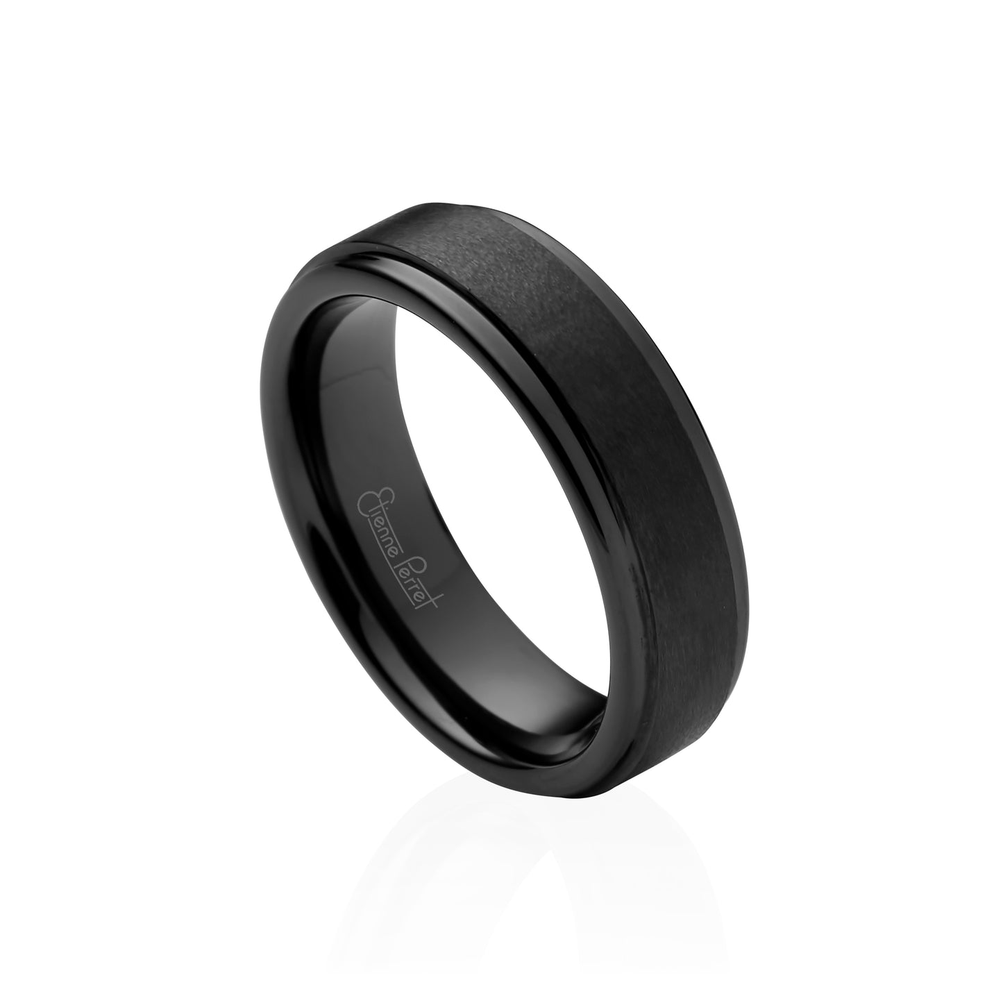 Black Gem Ceramic Step Band 6mm