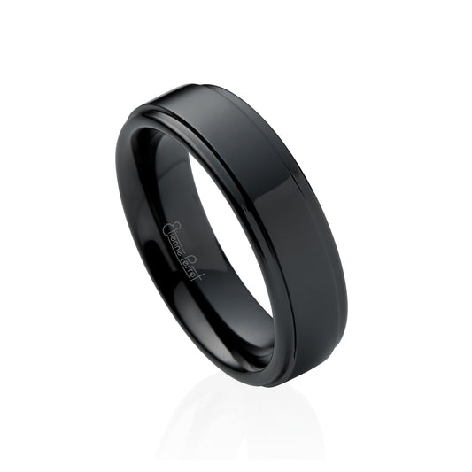 Black Gem Ceramic Step Band 6mm