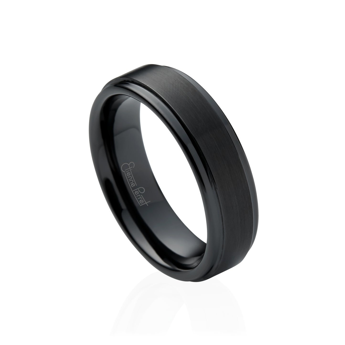 Black Gem Ceramic Step Band 6mm
