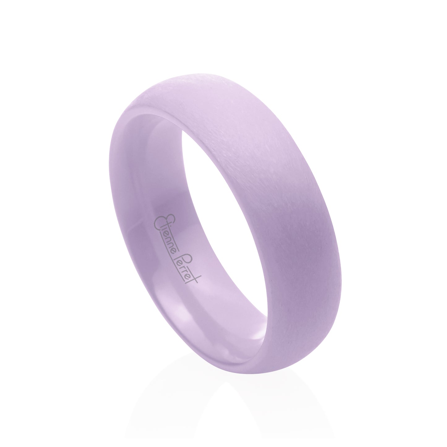 Lavender Gem Ceramic Dome Band 6mm