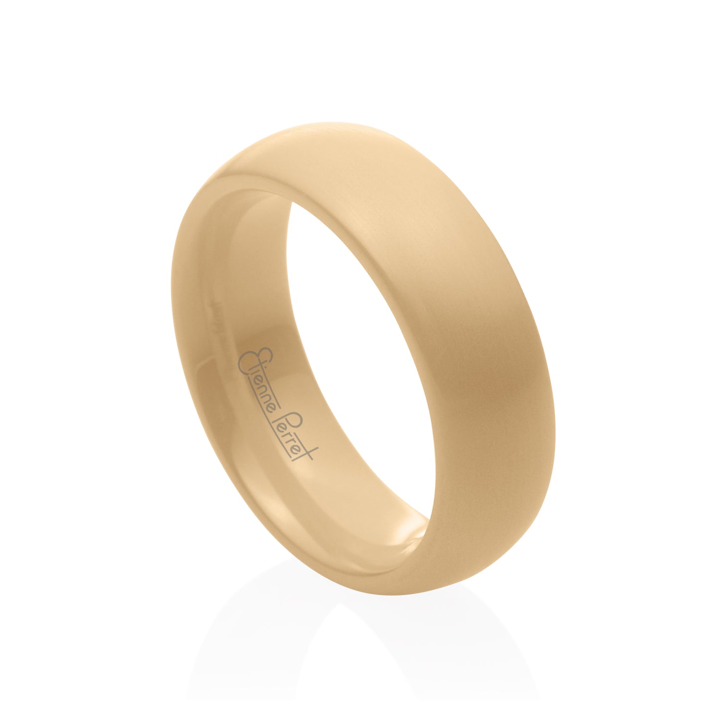 Cream Gem Ceramic Dome Band 6mm