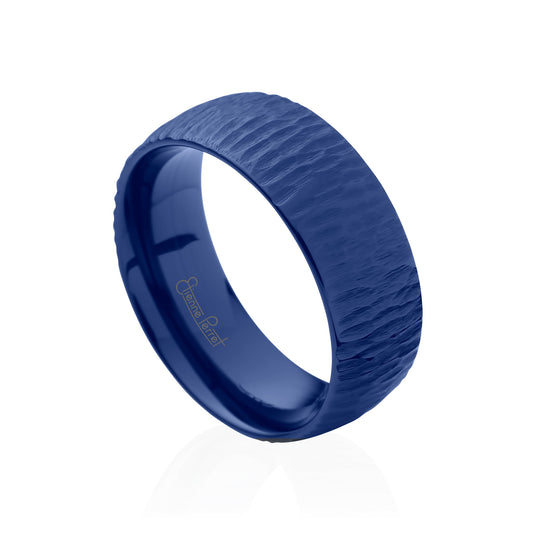 Blue Gem Ceramic Bark Band 8mm