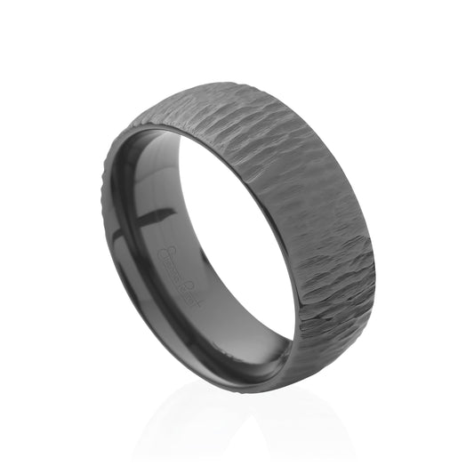 Grey Gem Ceramic Bark Band 8mm