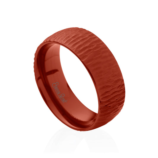 Red Gem Ceramic Bark Band 8mm