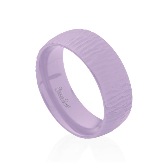 Lavender Gem Ceramic Bark Band 8mm